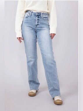 Judy Blue High Rise Dad Jean Raw Hem Size 11/30